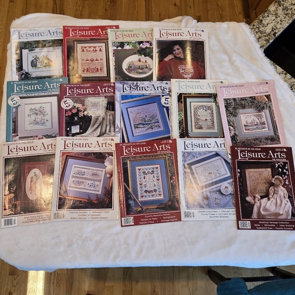 Leisure Arts Other - Leisure Arts the magazine 14 issues vintage Late 1990's cross stitch/crafts/home